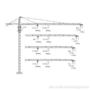 XCMG Tower Qtz125 (6015-10) 10t Max Load 200m